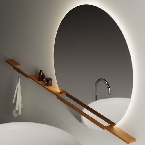 Specchio da bagno a muro - PITCH - AGAPE - per servizi sanitari / moderno / ovale