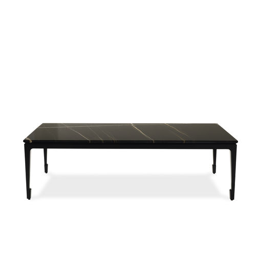 Tavolino basso contemporaneo - YANG YAN 03C - GALIMBERTI NINO - in rovere / in marmo / rettangolare