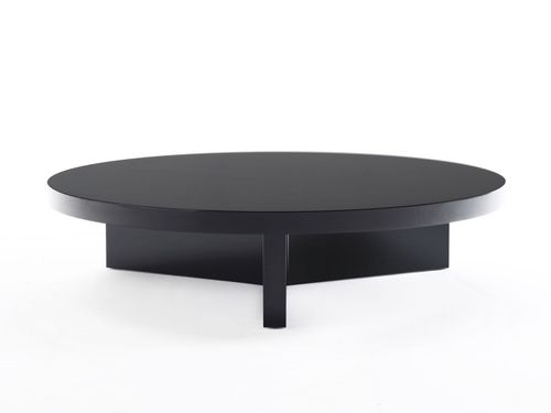 Tavolino basso contemporaneo - PARIS : MORGAN MOR 25E - GALIMBERTI NINO - in legno laccato / in eucalipto / rotondo