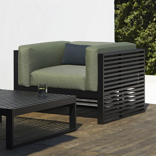 Poltrona contemporanea - DNA  - GANDIA BLASCO - idrorepellente / in teak / in alluminio termolaccato