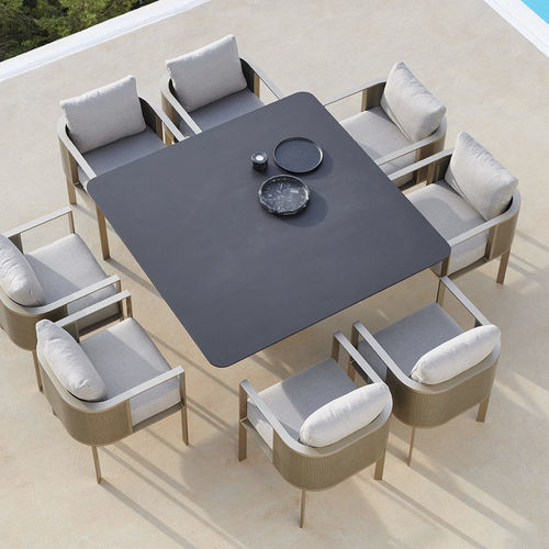 Tavolo da pranzo contemporaneo - SOLANAS  - GANDIA BLASCO - in Dekton® / con supporto in alluminio / con supporto in lamiera di acciaio