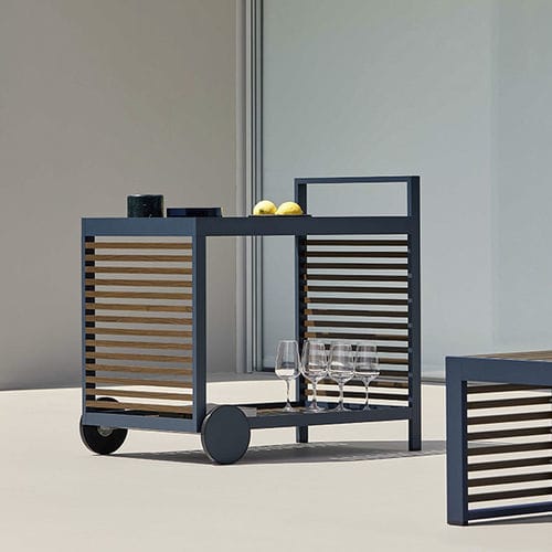 Carrello portavivande di servizio - DNA  - GANDIA BLASCO - per uso residenziale / in alluminio anodizzato / in alluminio termolaccato