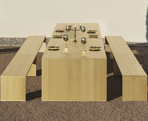 Panca contemporanea - GB MODULAR - GANDIA BLASCO - in alluminio anodizzato / senza schienale / senza braccioli