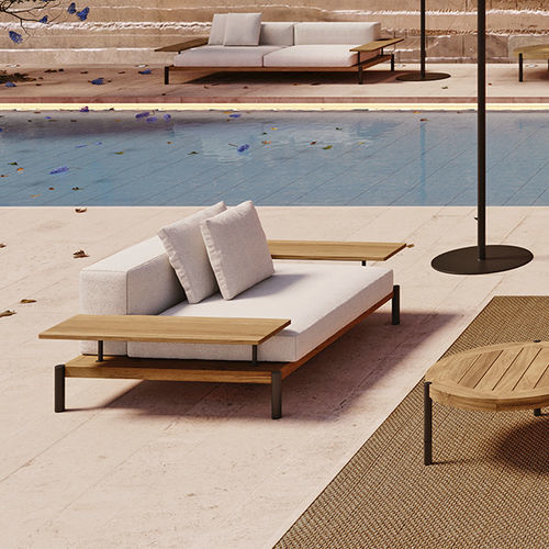 Poltrona contemporanea - LADEMADERA - GANDIA BLASCO - idrorepellente / in teak / in alluminio termolaccato