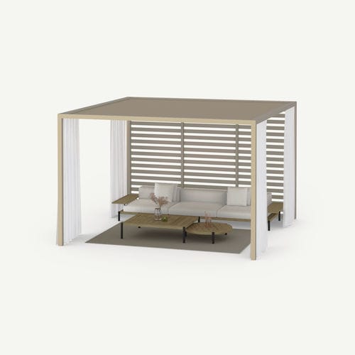 Pergola autoportante - FLEX  - GANDIA BLASCO - in alluminio / con copertura in tela / con copertura scorrevole