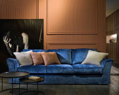 Divano design - LONG ISLAND - VILLEVENETE BY GATTI - in tessuto / con braccioli / con cuscino rimovibile