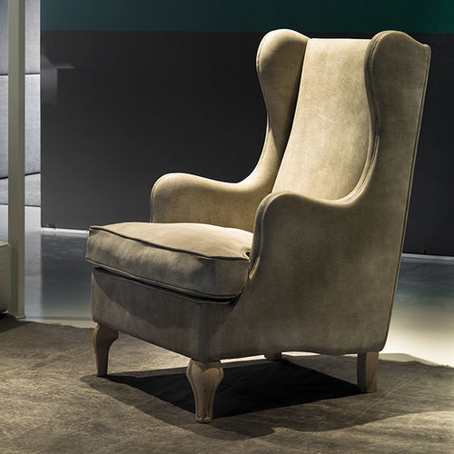 Poltrona classica - ALLISON - VILLEVENETE BY GATTI - in tessuto / in pelle / in legno