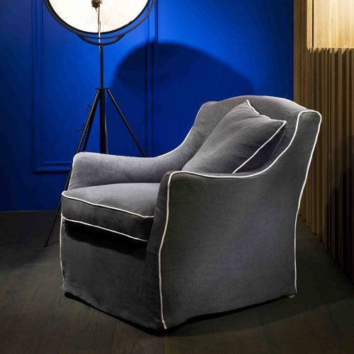 Poltrona contemporanea - LYNN - VILLEVENETE BY GATTI - in tessuto / in legno / con cuscino rimovibile