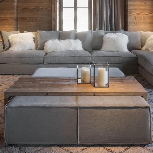 Tavolino basso design - BRIDGE - VILLEVENETE BY GATTI - in rovere / con supporto in legno / rettangolare