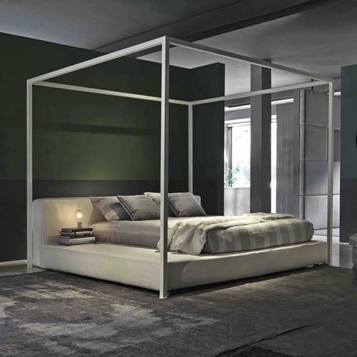 Letto a baldacchino - EAST END - VILLEVENETE BY GATTI - matrimoniale / design / imbottito