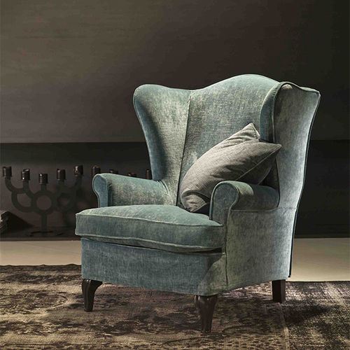 Poltrona classica - HAMPTON - VILLEVENETE BY GATTI - in tessuto / in legno / con schienale alto
