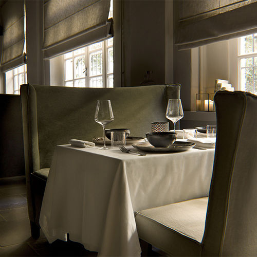 Divanetto imbottito design - CIPRIANI - VILLEVENETE BY GATTI - in tessuto / con supporto in legno massiccio / in legno