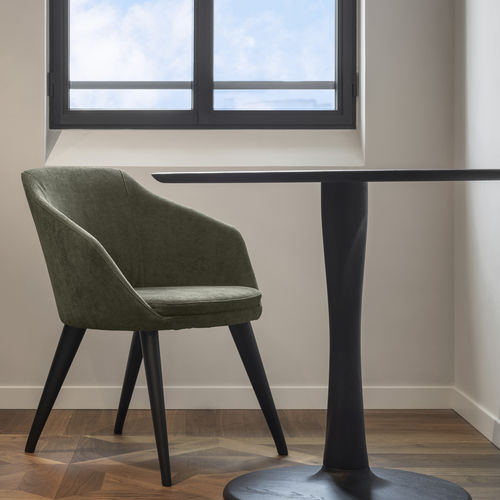 Sedia design - SANDAY - VILLEVENETE BY GATTI - da interno / in tessuto / con supporto in legno massiccio