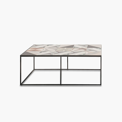 Tavolino basso contemporaneo - SAINT BEES - VILLEVENETE BY GATTI - in metallo / in ceramica / con supporto in metallo