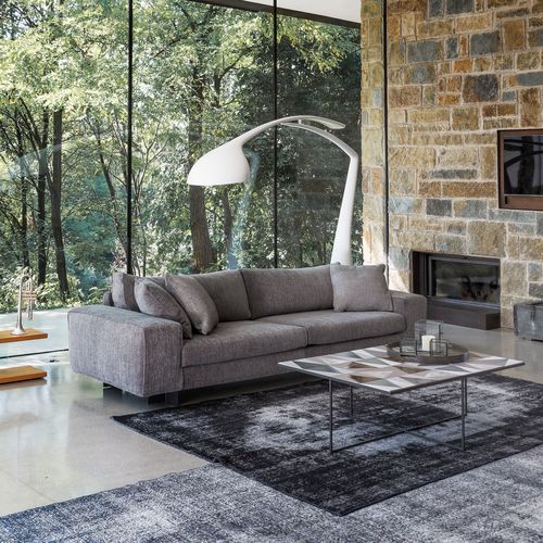 Divano contemporaneo - WIMBLEDON - VILLEVENETE BY GATTI - in tessuto / in pelle / con braccioli