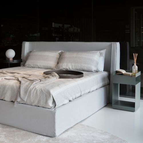 Letto matrimoniale - WEST PORT - VILLEVENETE BY GATTI - design / imbottito / con testiera imbottita