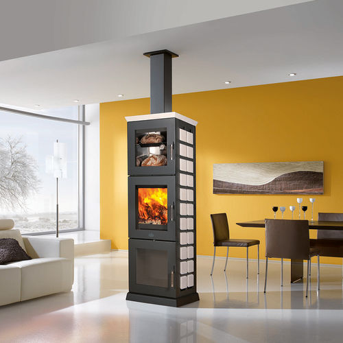 Stufa con forno - FLORENZ BF - Max Blank GmbH - a legna / a pellet / 5 kW...10 kW