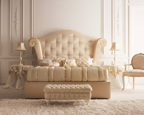 Letto matrimoniale - PARIS - GIUSTI PORTOS - in stile / in tessuto