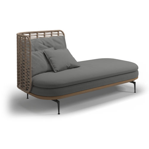 Dormeuse contemporanea - MISTRAL - GLOSTER - in tessuto / in teak / in alluminio