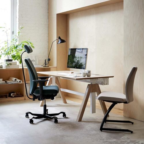 Sedia visitatore contemporanea - CREED COMMUNICATION 6071 - HÅG - da interno / in tessuto / in alluminio