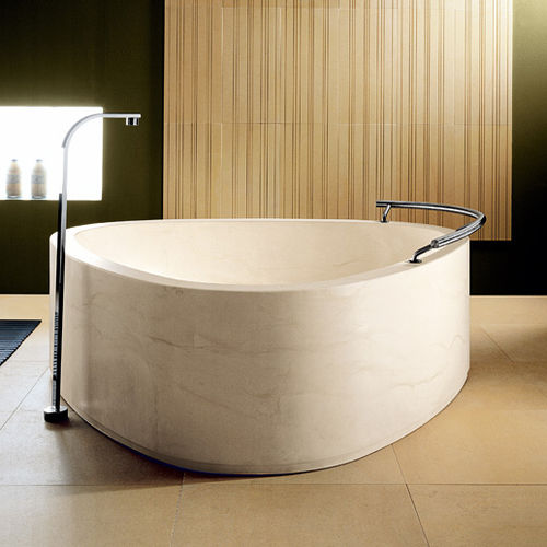 Vasca da bagno da appoggio - NILO - I CONCI - per ambiente abitativo / in pietra / in acciaio inossidabile spazzolato