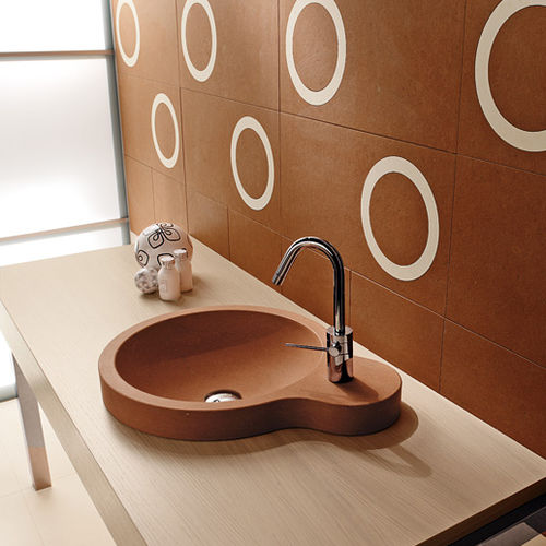 Lavabo da appoggio - OTTO - I CONCI - in pietra / rotondo / contemporaneo