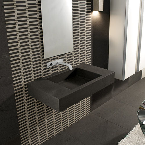Lavabo sospeso - LIMBRA - I CONCI - in pietra / rettangolare / contemporaneo