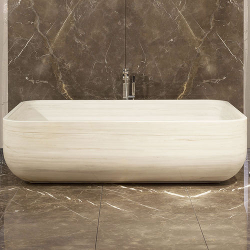 Vasca da bagno da appoggio - SOFT - I CONCI - per ambiente abitativo / in pietra / contemporanea