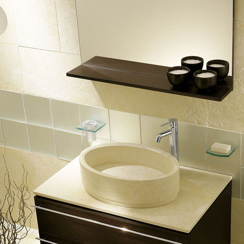 Lavabo da appoggio - OVALE - I CONCI - in pietra / ovale / contemporaneo