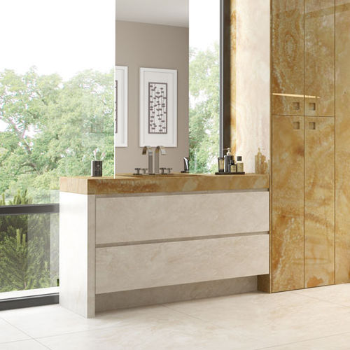 Mobile lavabo da appoggio - LONDRA - I CONCI - in pietra / contemporaneo / senza ante