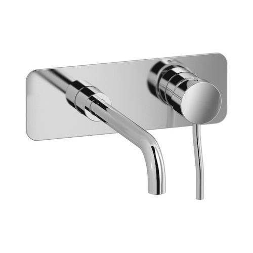 Miscelatore per lavabo - EKU206 SERIES - IB RUBINETTERIE - da parete / in metallo cromato / da interno