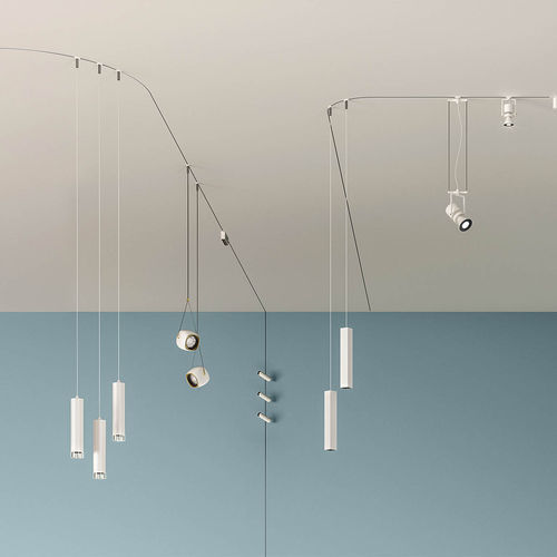 Illuminazione su cavi LED - FILORAIL POWERLINE - iGuzzini - rotonda / lineare / cilindrica