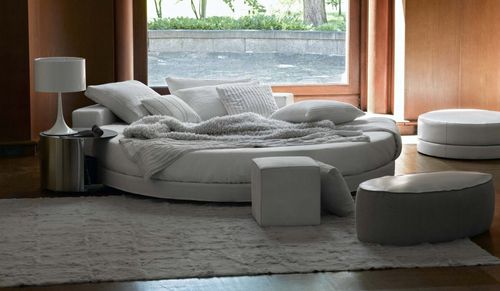 Letto rotondo - GLAMOUR - IVANO REDAELLI - matrimoniale / contemporaneo / imbottito