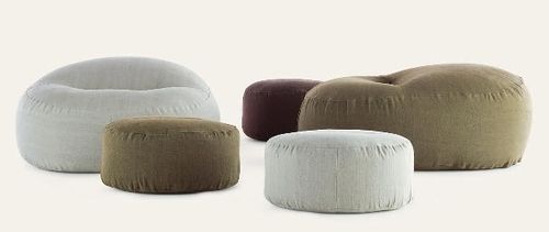 Pouf contemporaneo - FRIZ / FRIZZINO - IVANO REDAELLI - in tessuto / sfoderabile / modulare