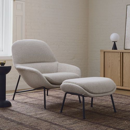 Poltrona contemporanea - Fillmore Mid-Century - West Elm - in tessuto / in legno / in metallo