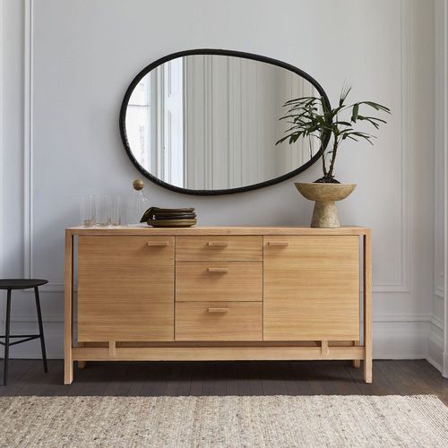 Credenza contemporanea - Ainsley - West Elm - impiallacciata in legno / in picea / con cassetti