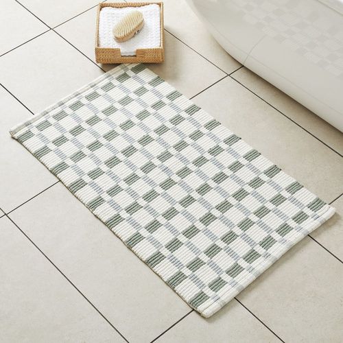 Tappetino da bagno in cotone - Square Ribbed - West Elm