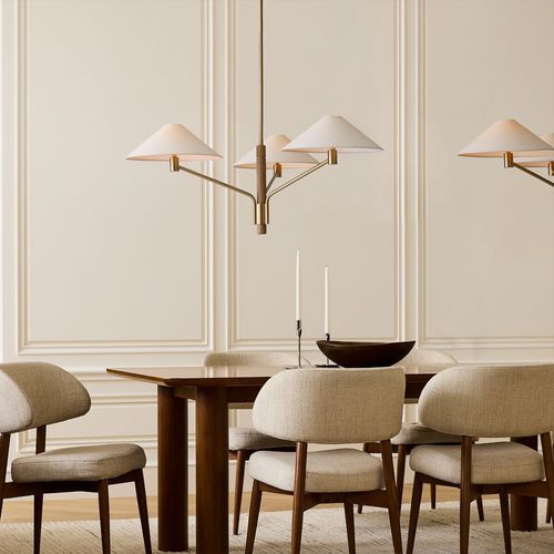 Lampadario contemporaneo - Devon - West Elm - in metallo / in frassino / con 3 punti luce