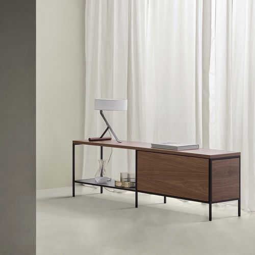 Credenza contemporanea - LITERATURA OPEN - punt mobles - in rovere / in noce / in legno massiccio