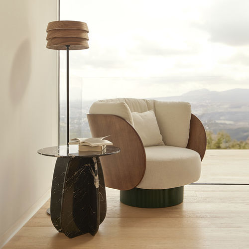 Poltrona contemporanea - DUNE - punt mobles - in tessuto / in legno / con cuscino rimovibile