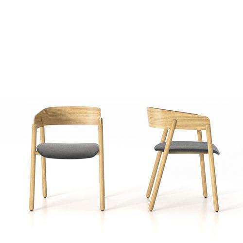 Sedia contemporanea - MAV101 - punt mobles - da interno / in tessuto / in legno compensato