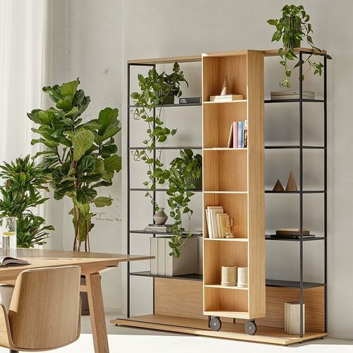 Libreria contemporanea - LITERATURA OPEN - punt mobles - per ufficio / per hotel / in rovere