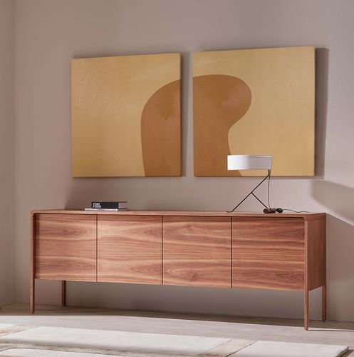 Credenza contemporanea - TACTILE - punt mobles - in legno laccato / in rovere / in noce