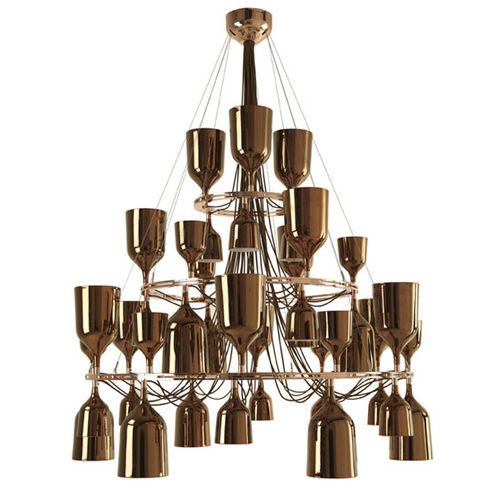 Lampadario contemporaneo - COPACABANA QUEEN - METALARTE - in rame / contract / a incandescenza