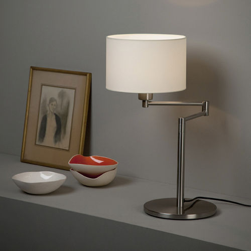 Lampada da tavolo - HANSEN  - METALARTE - in ottone lucidato / in tessuto / in cartone