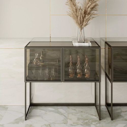 Mobile bar per uso contract - ELVIS - BONTEMPI CASA - contemporaneo / in vetro / in metallo laccato