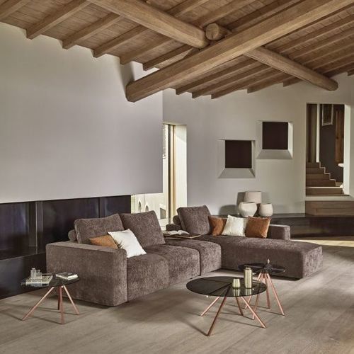 Divano modulare - ZENIT WALL - BONTEMPI CASA - contemporaneo / in tessuto / con rivestimento rimovibile