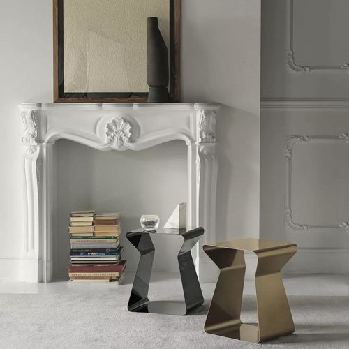 Tavolino basso contemporaneo - KITO - BONTEMPI CASA - in metallo / in metallo laccato / con supporto in metallo laccato