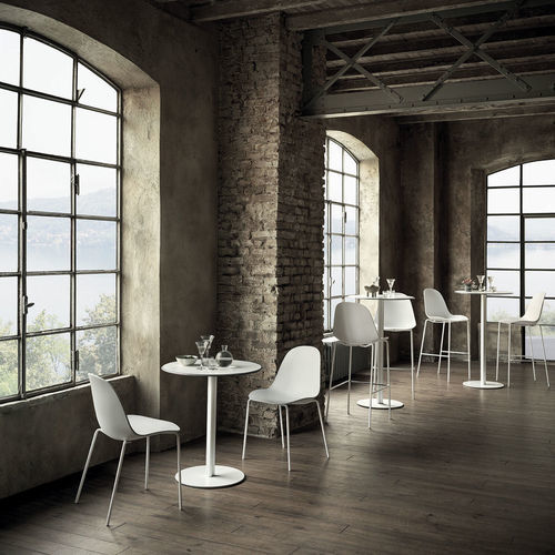 Tavolo alto contemporaneo - CLUB ALTO - BONTEMPI CASA - in acciaio inossidabile / in laminato / in melaminico