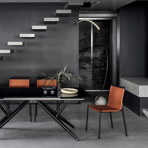 Sedia da pranzo contemporanea - SHAPE - BONTEMPI CASA - da interno / in pelle / in metallo laccato